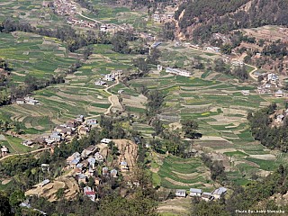 Farming terrace as seen from Lakhuri Bhanjhyang