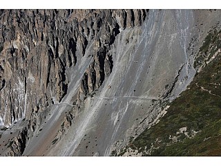 Landslide on the way to Tilicho