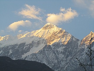 Manaslu Himal early in the morning from Jomsom