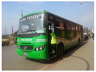 Sajha Yatayat Bus at Airport