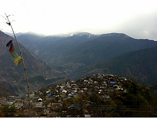 Siurung village viewed from a gumba