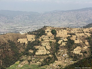View from Lakhuri Bhanjhyang towards Bhaktapur