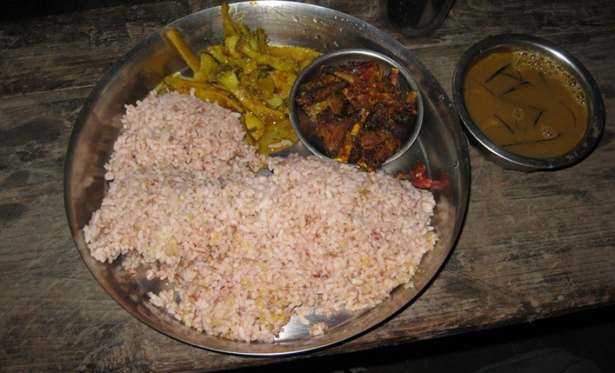 The local cuisine: Jumla Rice, once used to be in the Royal Menu