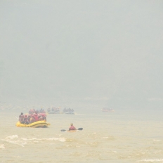 Rafting in Nepal at Trishuli river