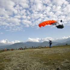 Sky dive in Pokhara Nepal
